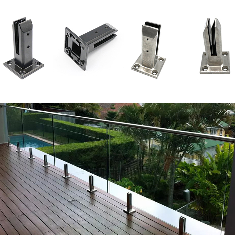 All knowledge about column handrail glass clip / glass swimming pool railing / railing accessories