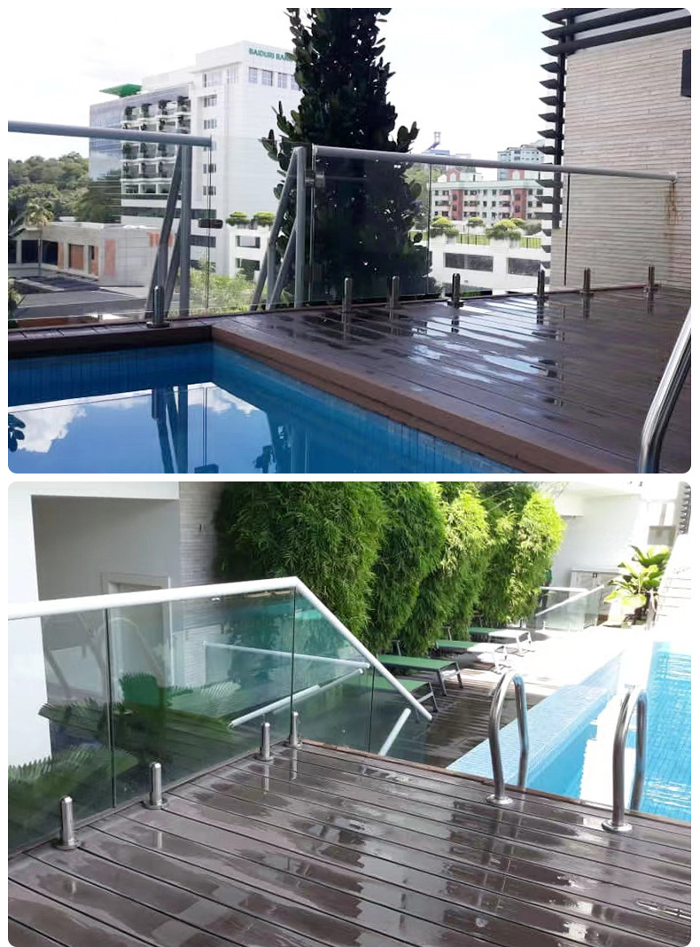 All knowledge about column handrail glass clip / glass swimming pool railing / railing accessories